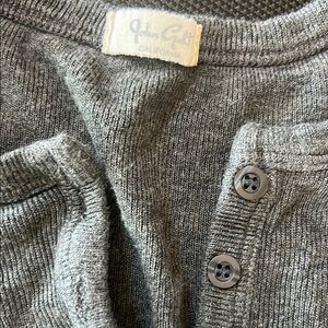 John Galt Brandy Melville Charcoal Henley Shirt